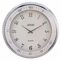 ساعت دیواری آرتمیس مدل 2037 سیلور (نقره ای) صفحه سفید