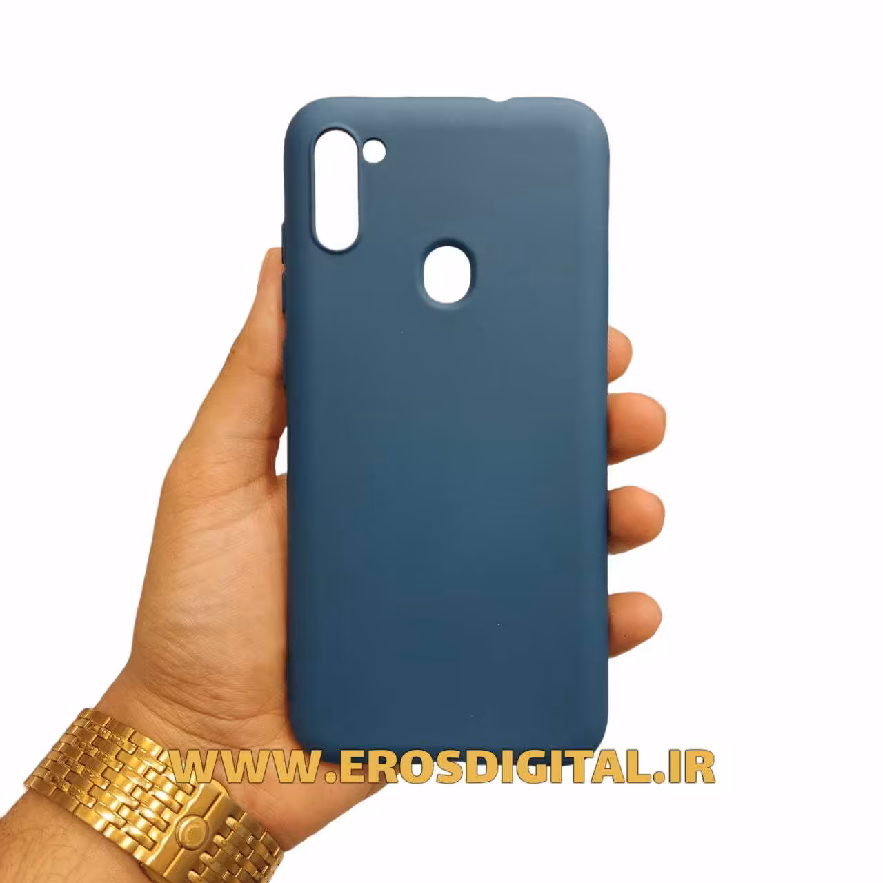قاب گوشی A11 طرح سیلیکونی زیر بسته - سرمه ای