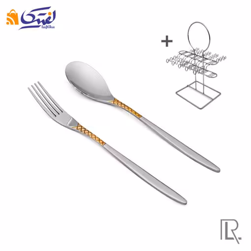 سرویس قاشق چنگال رزنتال 38 پارچه طرحدار براق رومیزی مدل 1188G