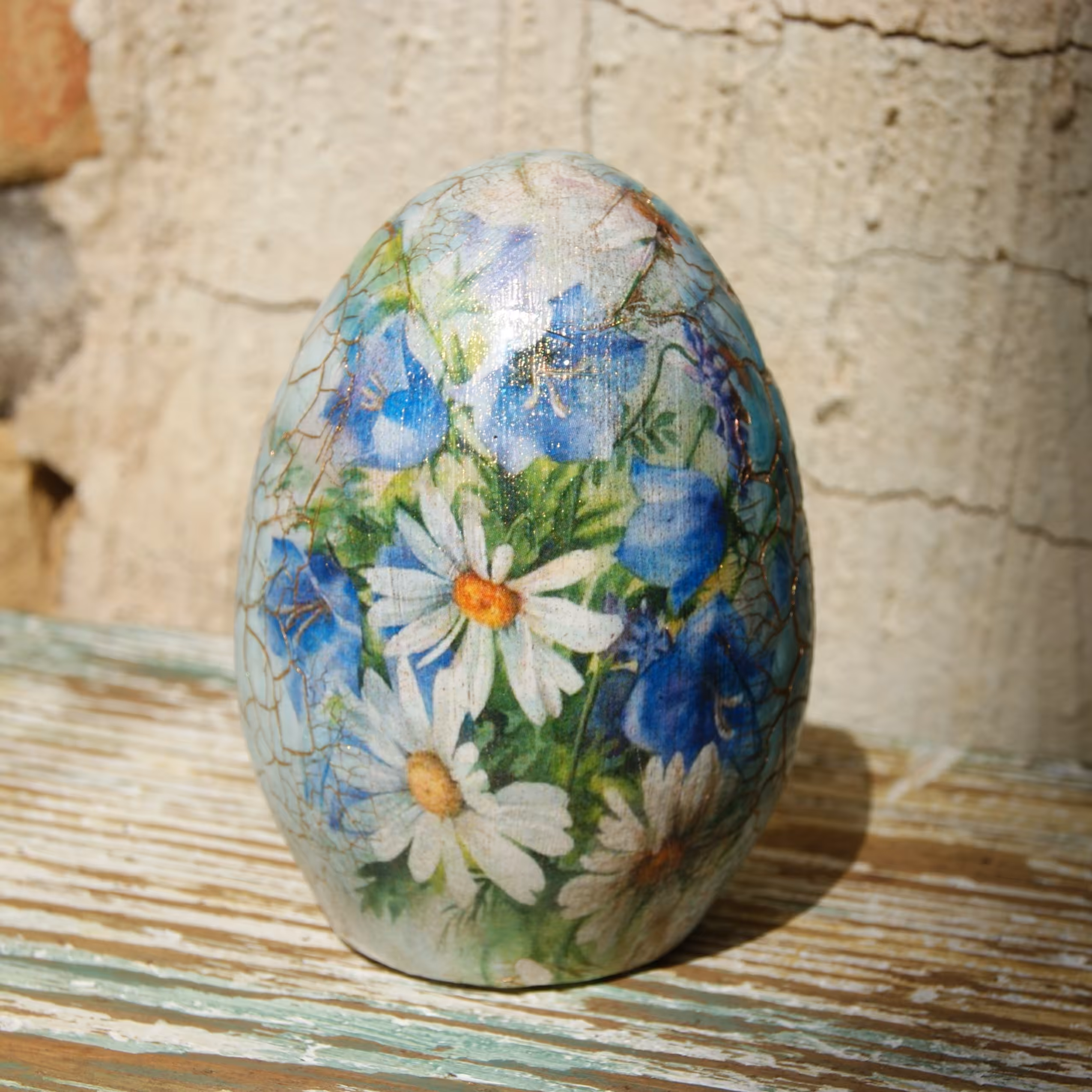 تخم مرغ سفالی رنگ کاری شده در ابعاد 7 سانتی متر