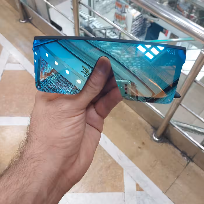 عینک آفتابی مردانه و زنانه مارک لوییز ویتون مناسب صورتهای متوسط و بزرگ(رنگ آبی آینه ای )