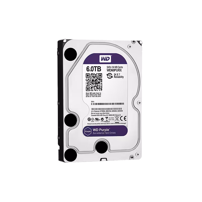 هارددیسک اینترنال وسترن دیجیتال مدل WD PURPLE ظرفیت 6 ترابایت