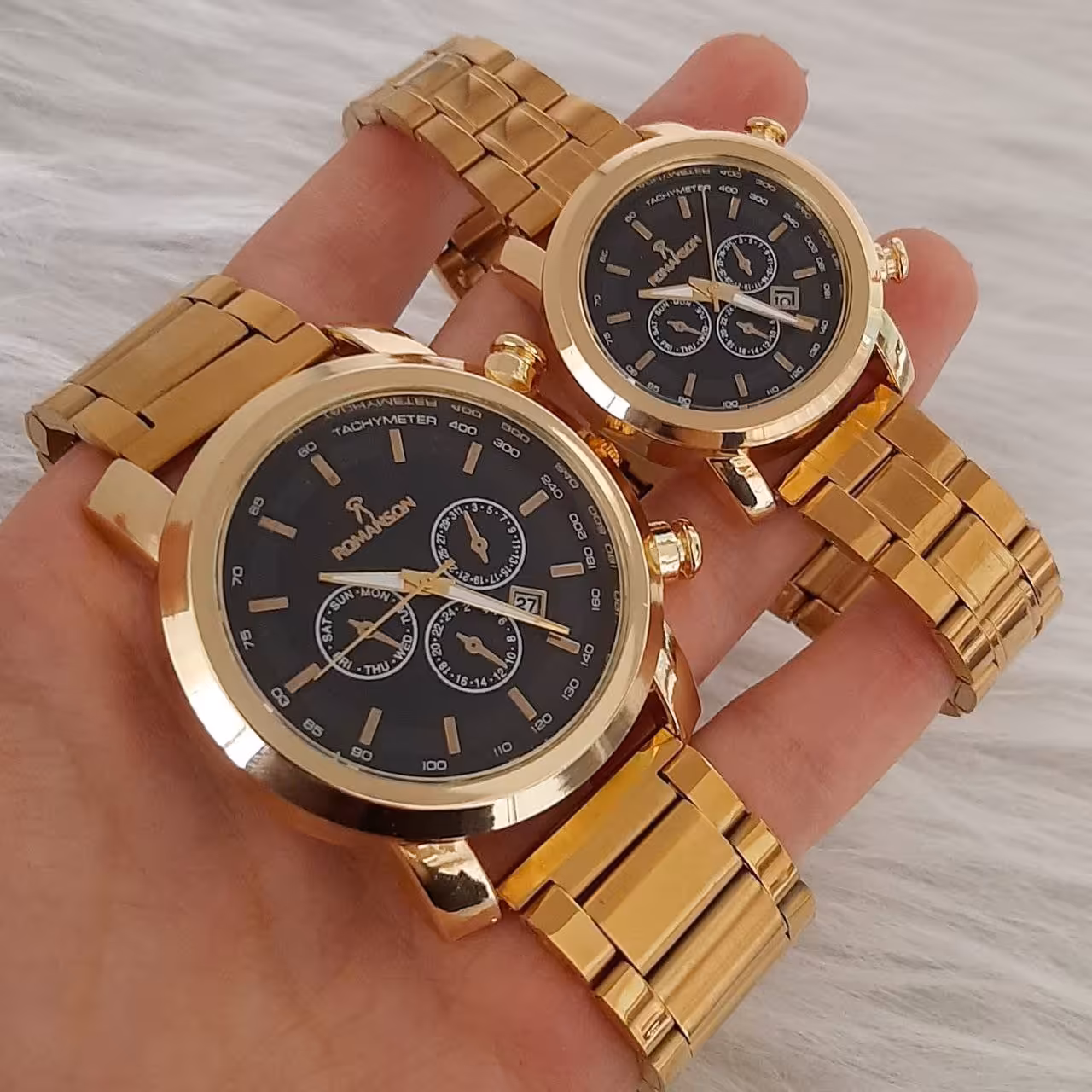 ست ساعت رومانسون صفحه مشکی 