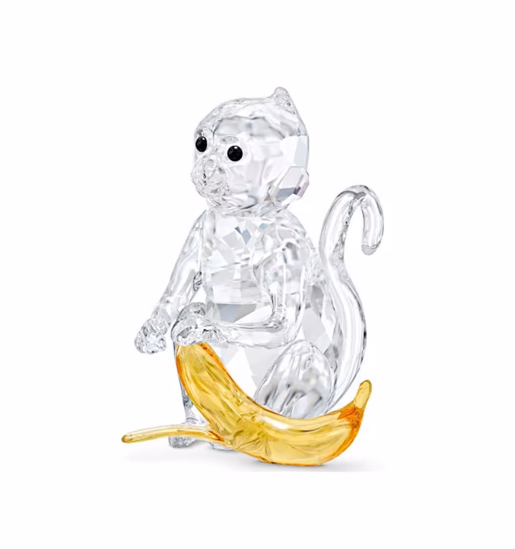 مجسمه میمون شیشه ای کوچک