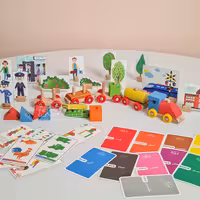 قطار مونته سوری چوبی 17 تکه کد 900245