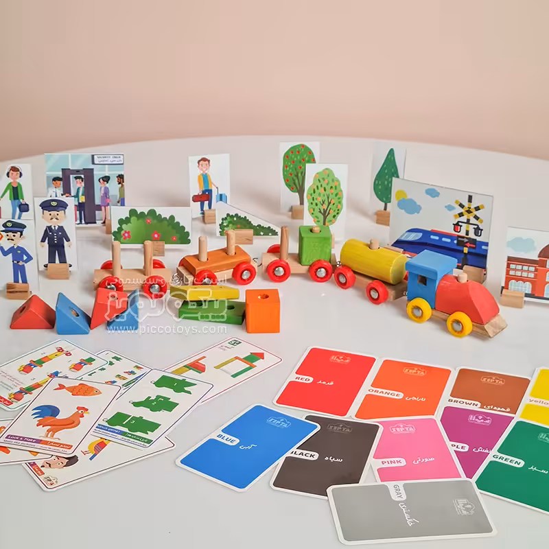 قطار مونته سوری چوبی 17 تکه کد 900245