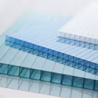 ورق پلی کربنات 6میل دوجداره  210 در 600  در رنگهای دودی و  بی رنگ 