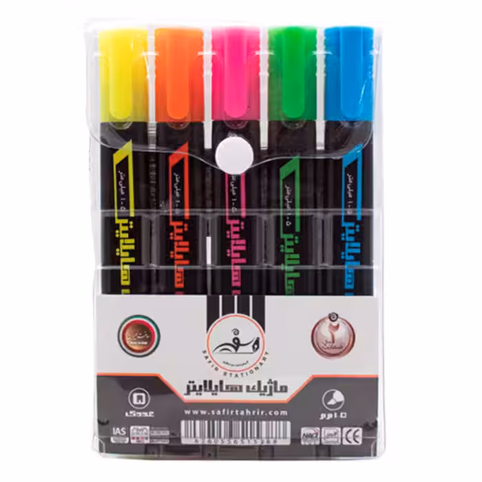 ماژیک علامت زن(هایلایتر) در ۵ رنگ