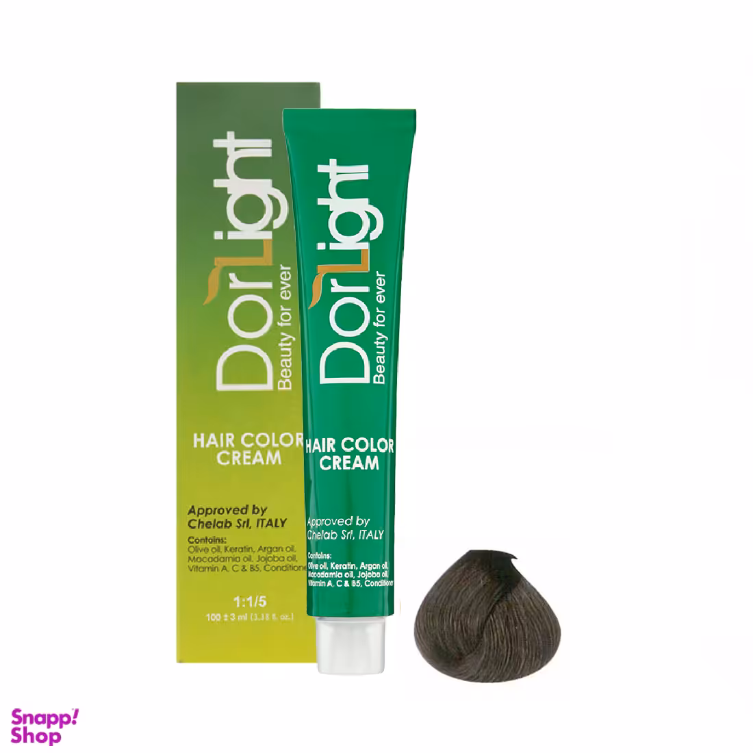 رنگ مو دورلایت (Dorlight) شماره 2.0 رنگ قهوه ای خیلی تیره حجم 100 میلی‌لیتر