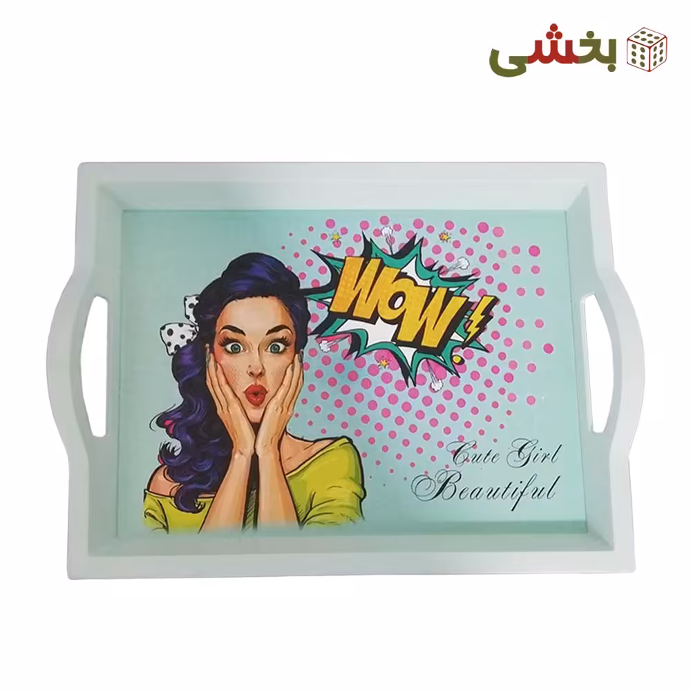 سینی چاپدار فانتزی مدل مستطیل