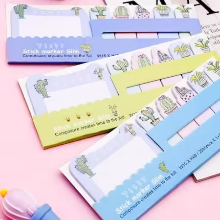 استیک نوت طرح کاکتوس