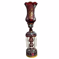 10279801-لاله شمعدانی متوسط ارتفاع 64-قطر دهانه 15-قرمز یا حسین ع برجسته-کنار منبری هیئت