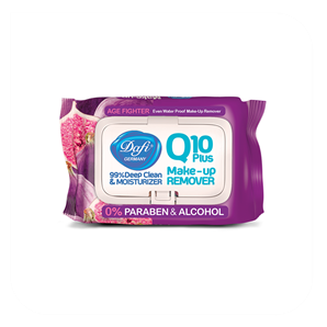 دستمال مرطوب پاک کننده آرایش دافی مدل Q10 (طرح میوه انجیر) بسته ۵۰ عددی