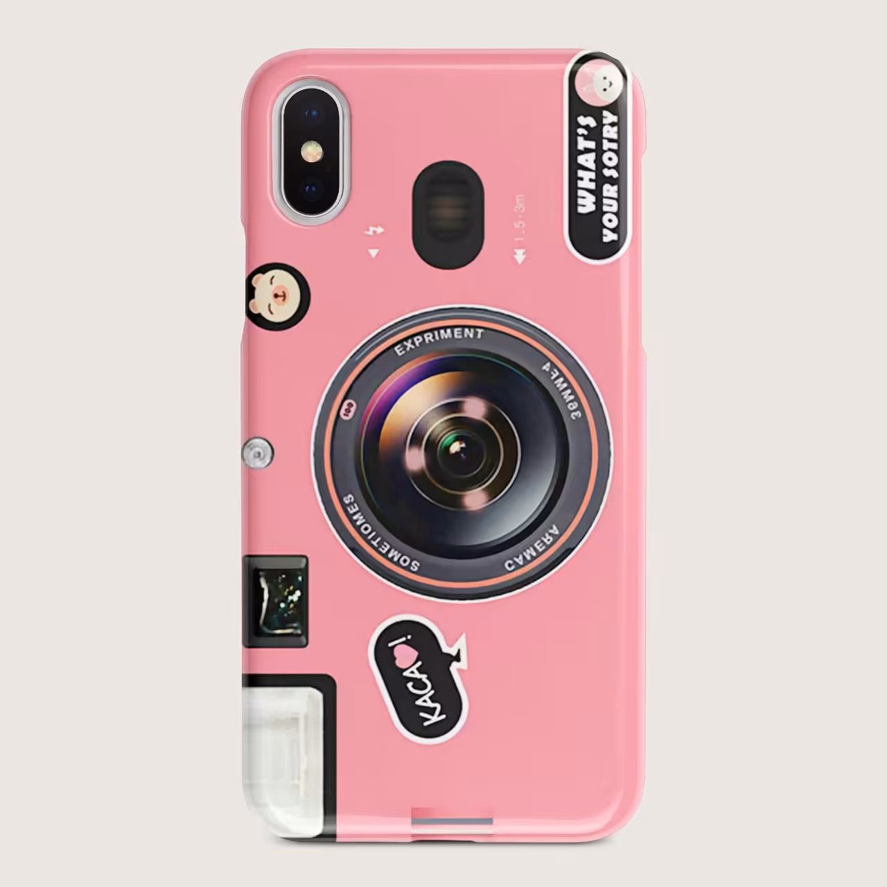 کاور گوشی مدل آیفون 6طرح دوربین صورتی 