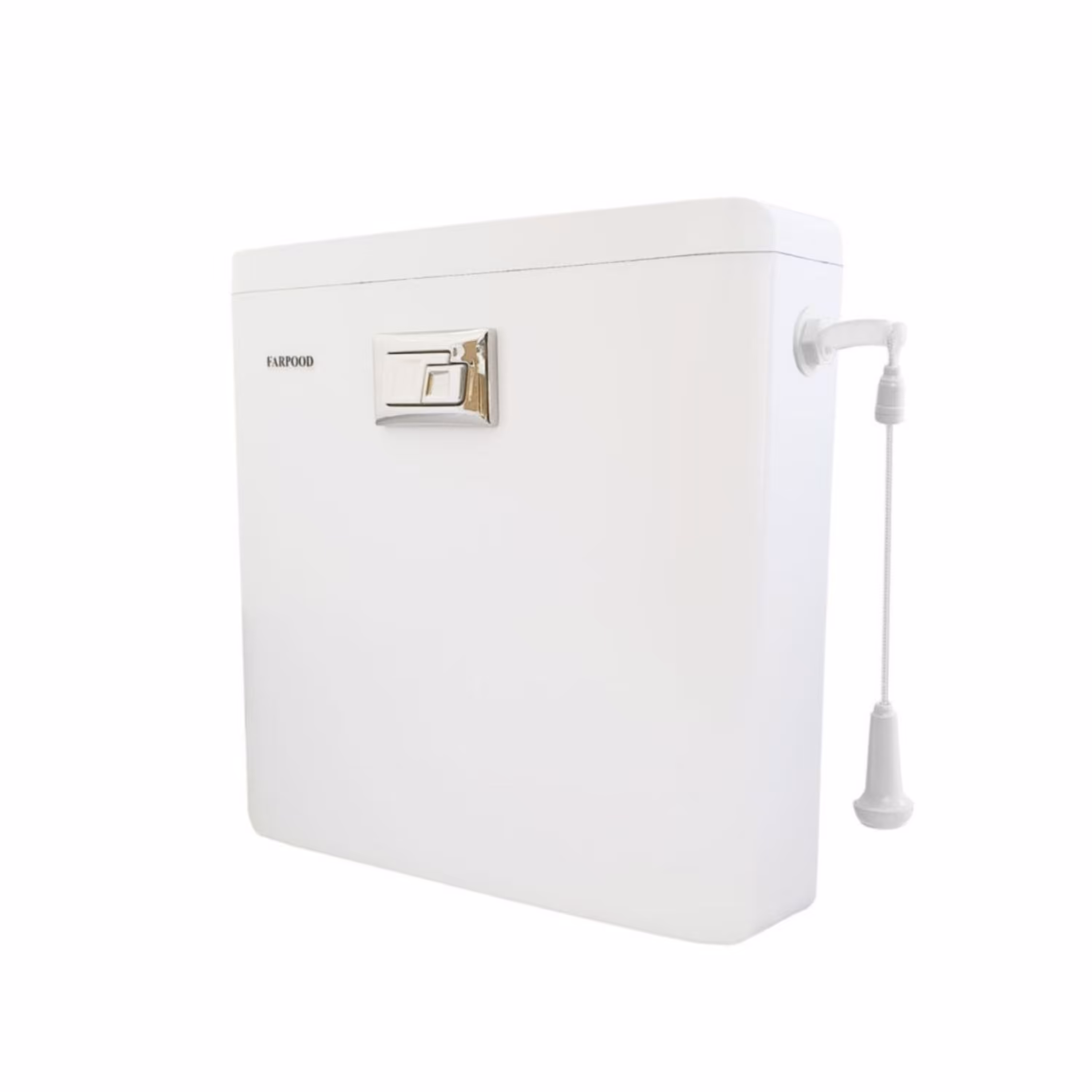 فلاش تانک فرپود مدل سایه  سفید رنگ دکمه دو  حالته و اهرم کششی