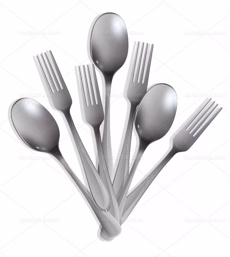 وکتور قاشق و چنگال | گرافیک با طعم تربچه