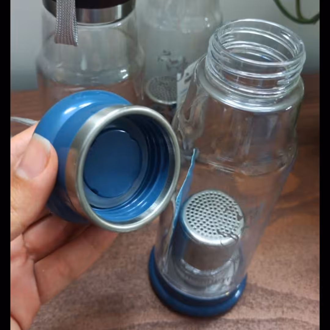 بطری مخصوص دمنوش واشردار بدون نشتی فیلتر استیل 304