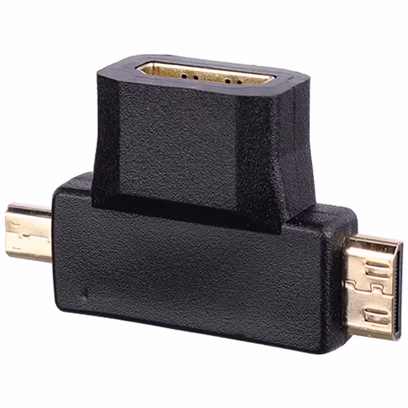 تبدیل دو کاره Mini HDMI  و Micro HDMI به HDMI مادگیMini/Micro HDMI to HDMI FM