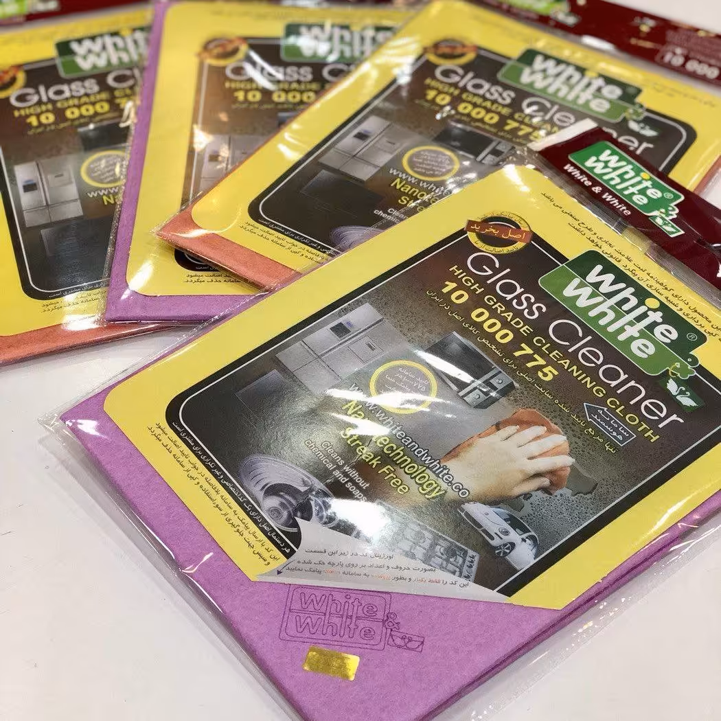 دستمال جادویی وایت اند وایت نانو میکروفایبر دارای کد استعلام اصالت سامانه پیامکی 