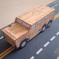 کیت  ساخت ماکت کامیون نظامی بوفالو استتار خاکی 