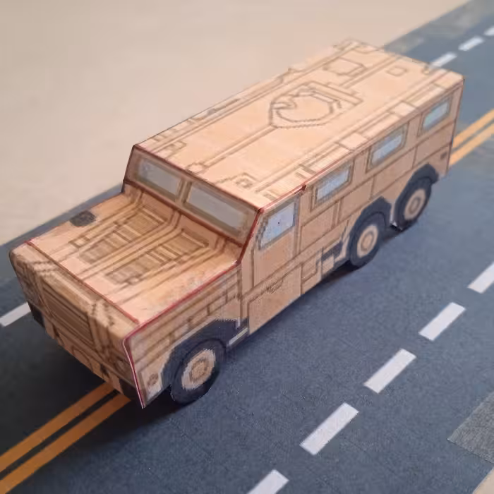 کیت  ساخت ماکت کامیون نظامی بوفالو استتار خاکی 