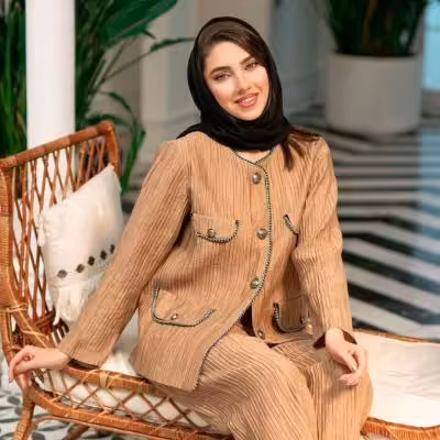 مانتو شلوار زنانه مدل نام : ست پلیسه ترند آیلین