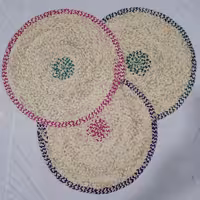 سفره حصیری 80 سانتی دور رنگی