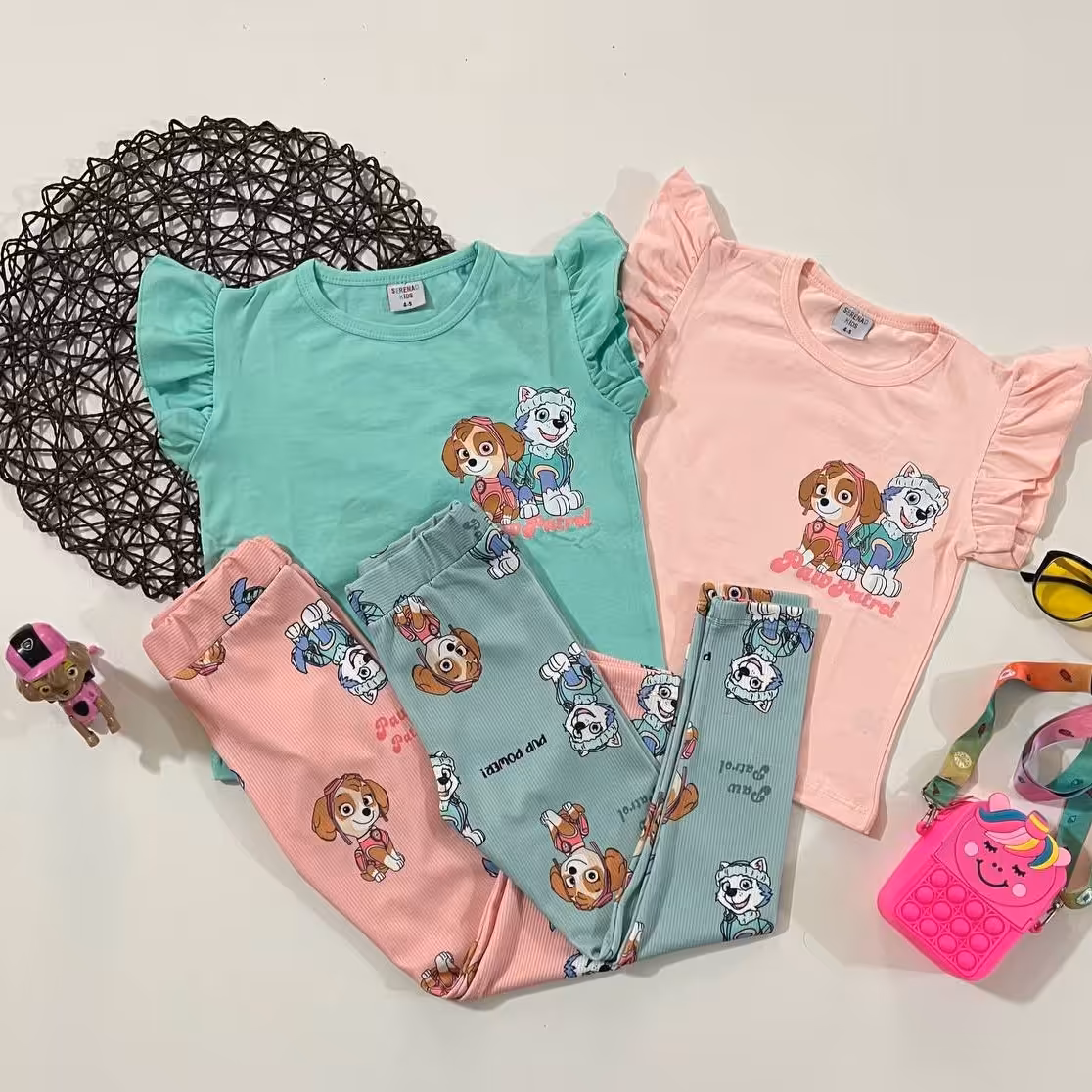 بلوزولگ کشی بچگانه دخترانه ترک مناسب 2تا10سال هم بیرون پوش هم خونه پوش