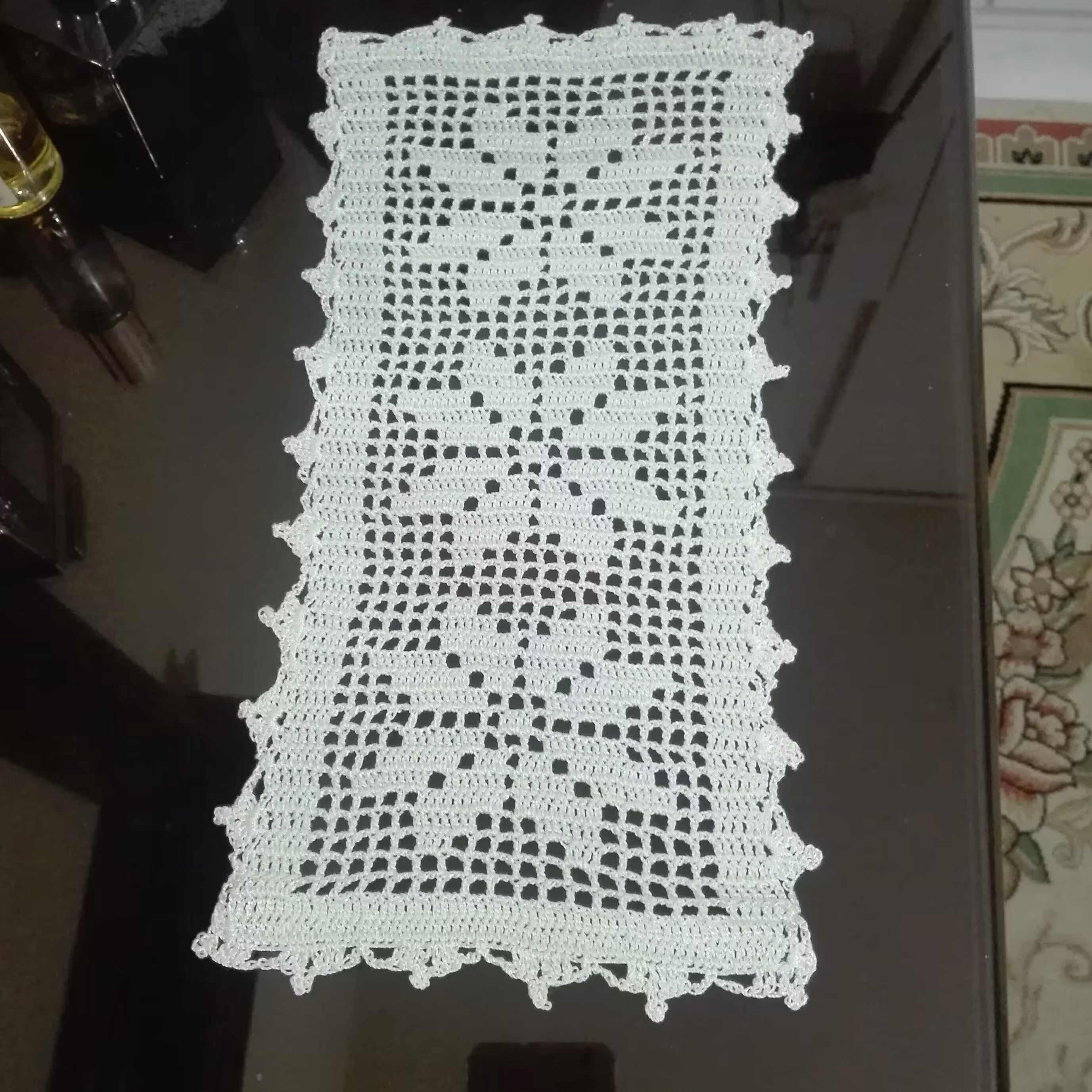 رومیزی مستطیل سبک شماره دوزی