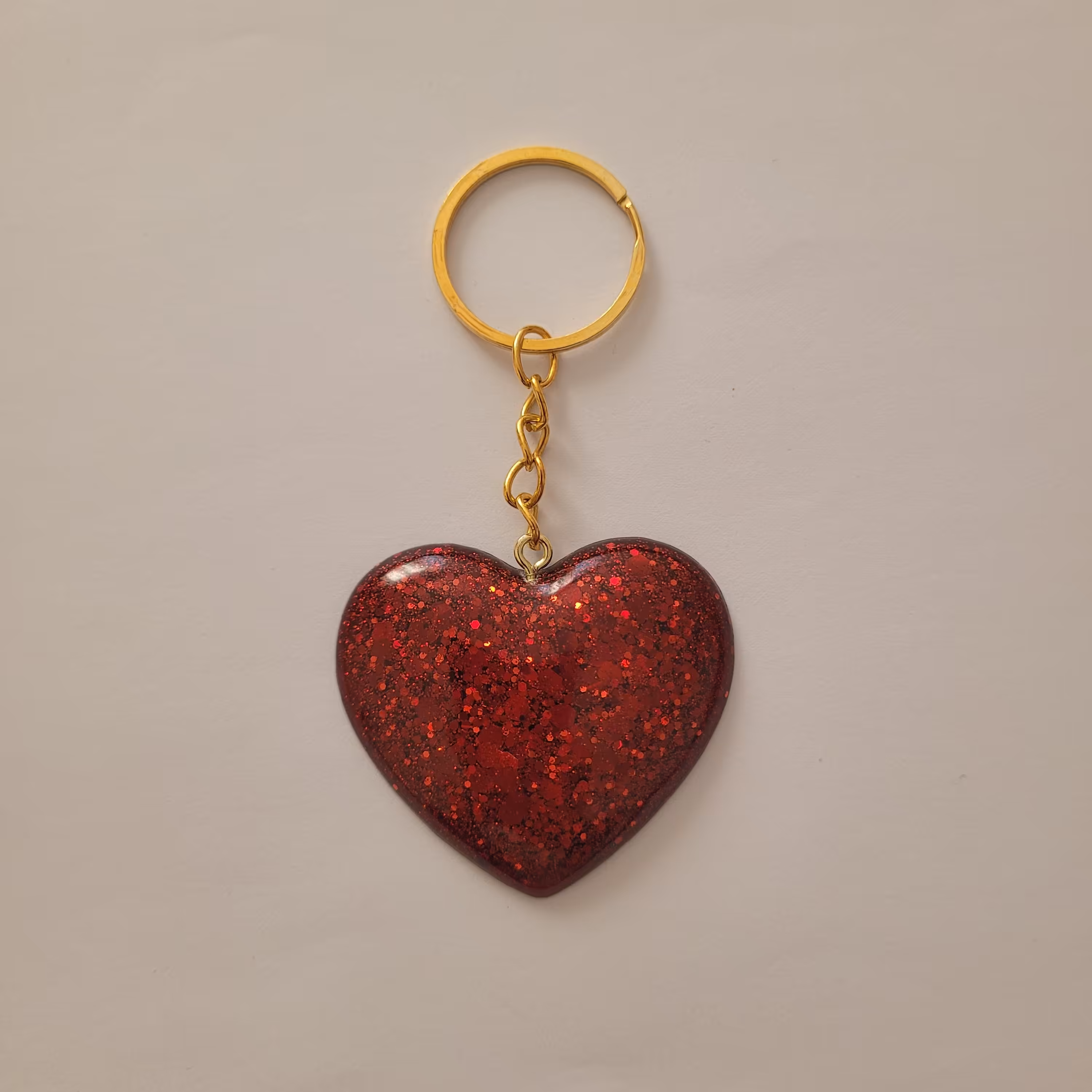 جاکلیدی طرح قلب قرمز اکلیل دار  مناسب هدیه ولنتاین