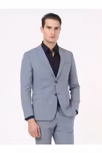 کت وشلوار آبی مردانه Open Navy Blue 100 ٪ پشمی مناسب 4 و شلوار قطره Kip