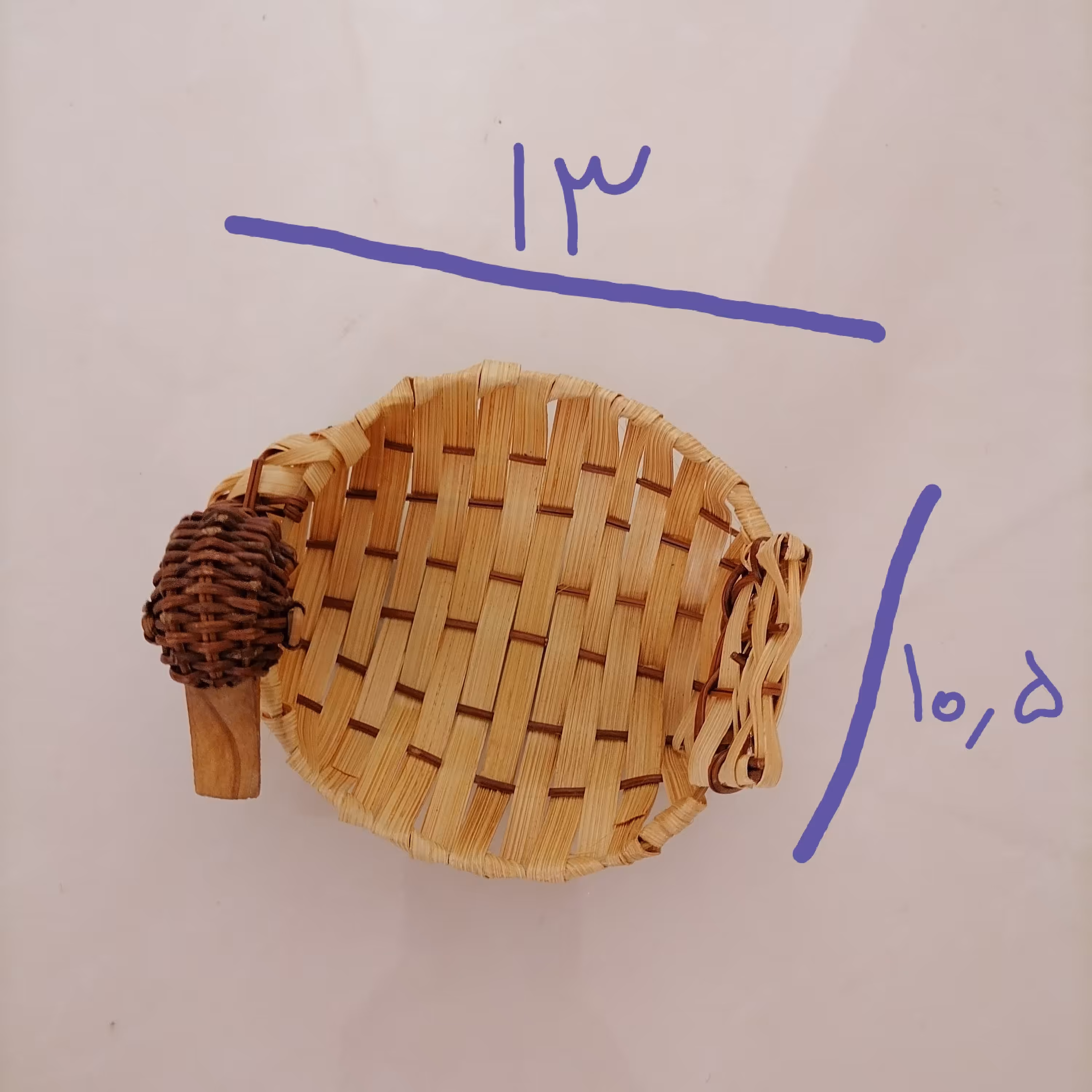 سبد حصیری تزئینی گلدان اردک