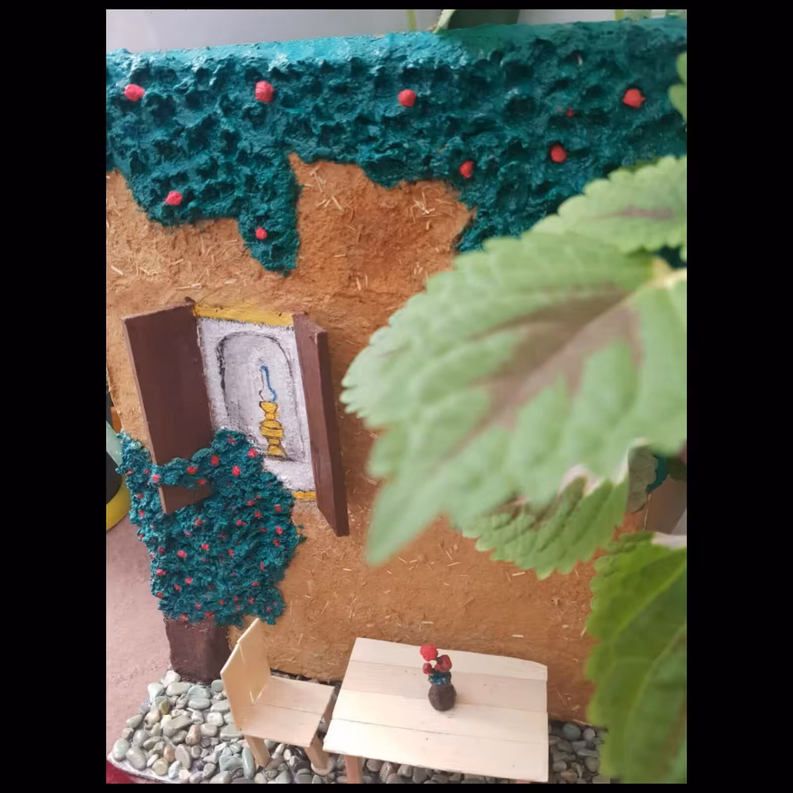 تابلو حجمی خانه ی روستایی 