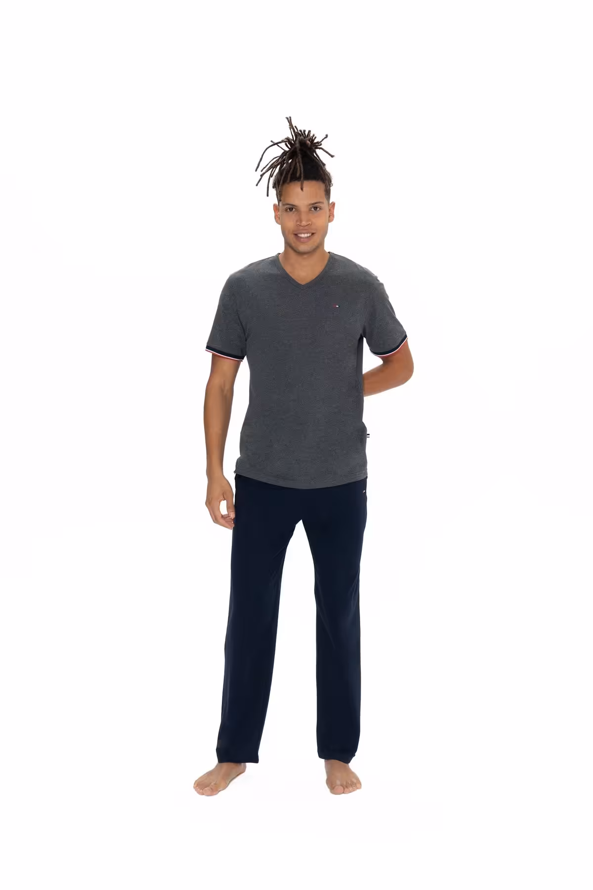 ست پیژامه خاکستری مردانه پایه چوگان ASSN. مجموعه لباس خواب مستقیم BCP1. U.S. Polo Assn.