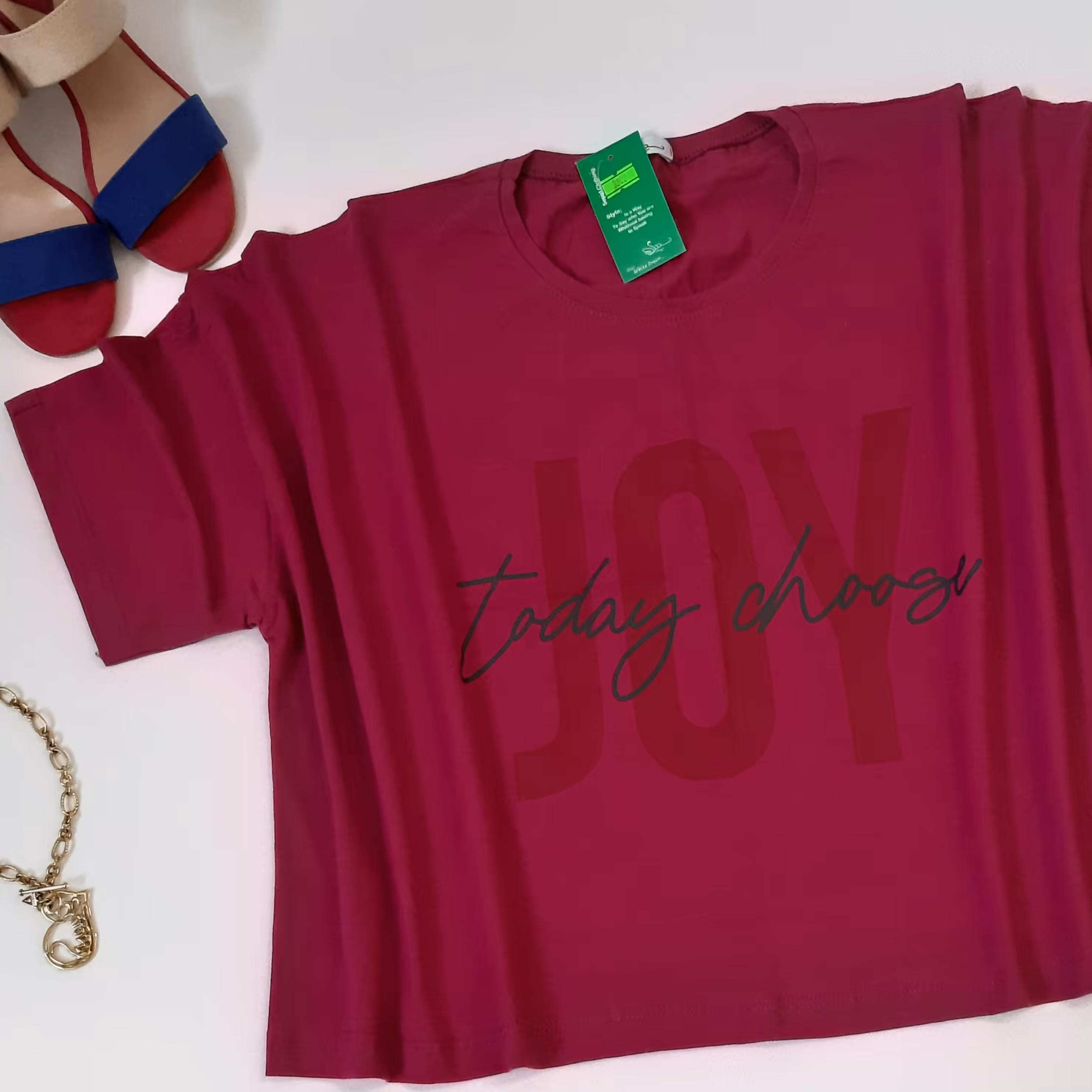 کراپ زنانه دخترانه مدل لش فری سایز یقه گردمدل joy