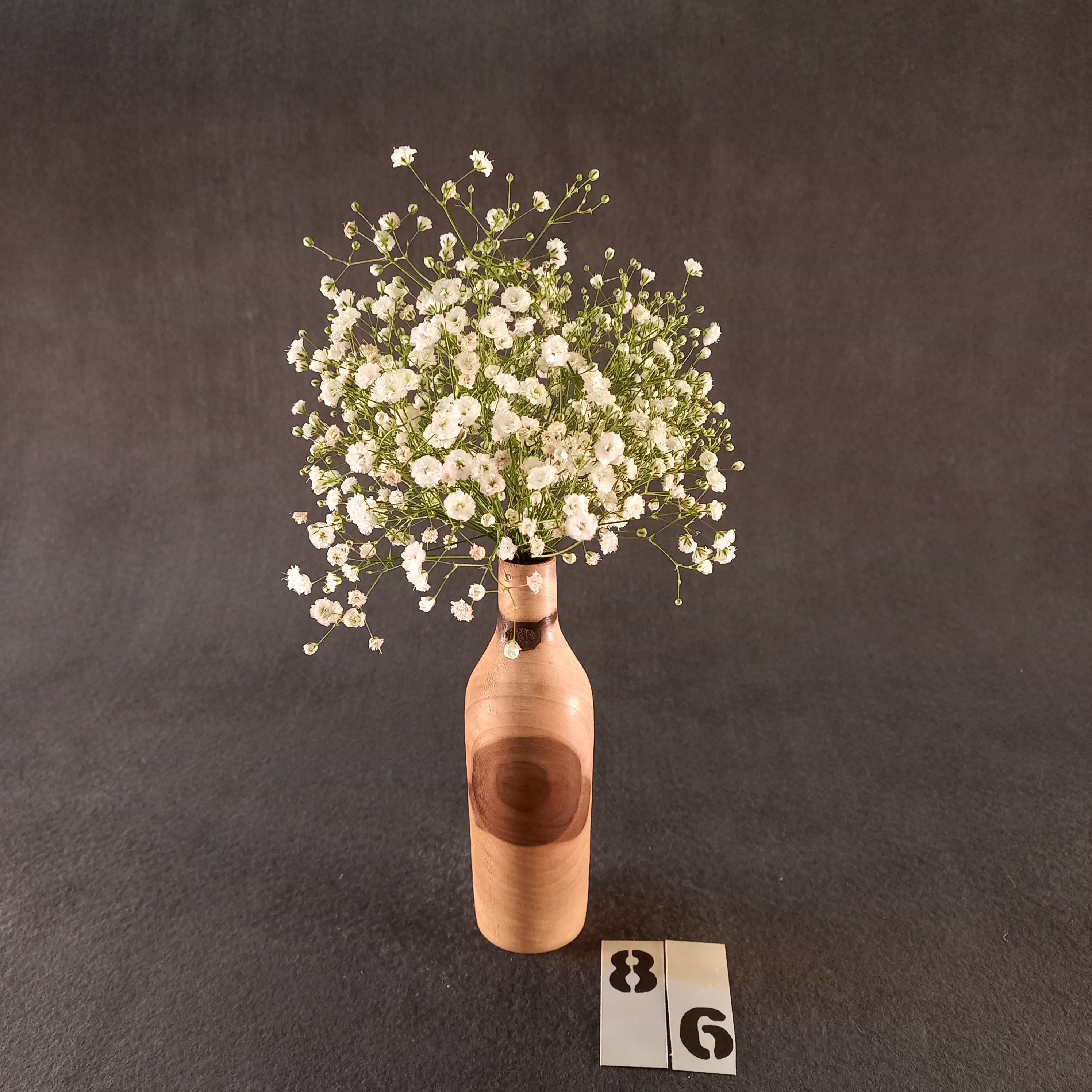 گلدان چوبی 18سانت و قطر5 سانت مناسب گل های خشک کد86