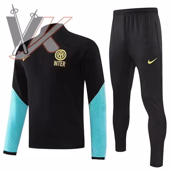 گرمکن شلوار نیم زیپ اینترمیلان 2023 فیروزه ای مشکی کد 2304038