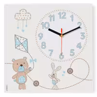 ساعت دیواری کودک MOMMY طرح خرس و خرگوش کد 9560