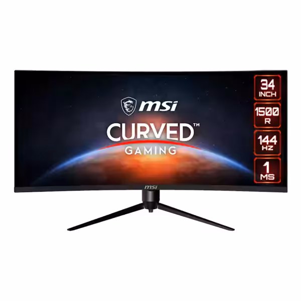مانیتور گیمینگ منحنی 34 اینچی ام اس ای مدل MSI MAG342CQR 34 Inch