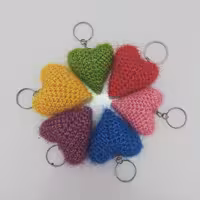 بافتنی پک 6 تایی آویز قلب