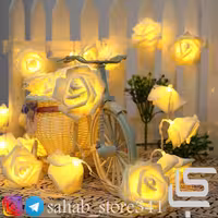 ریسه گل رز باتری خور آفتابی