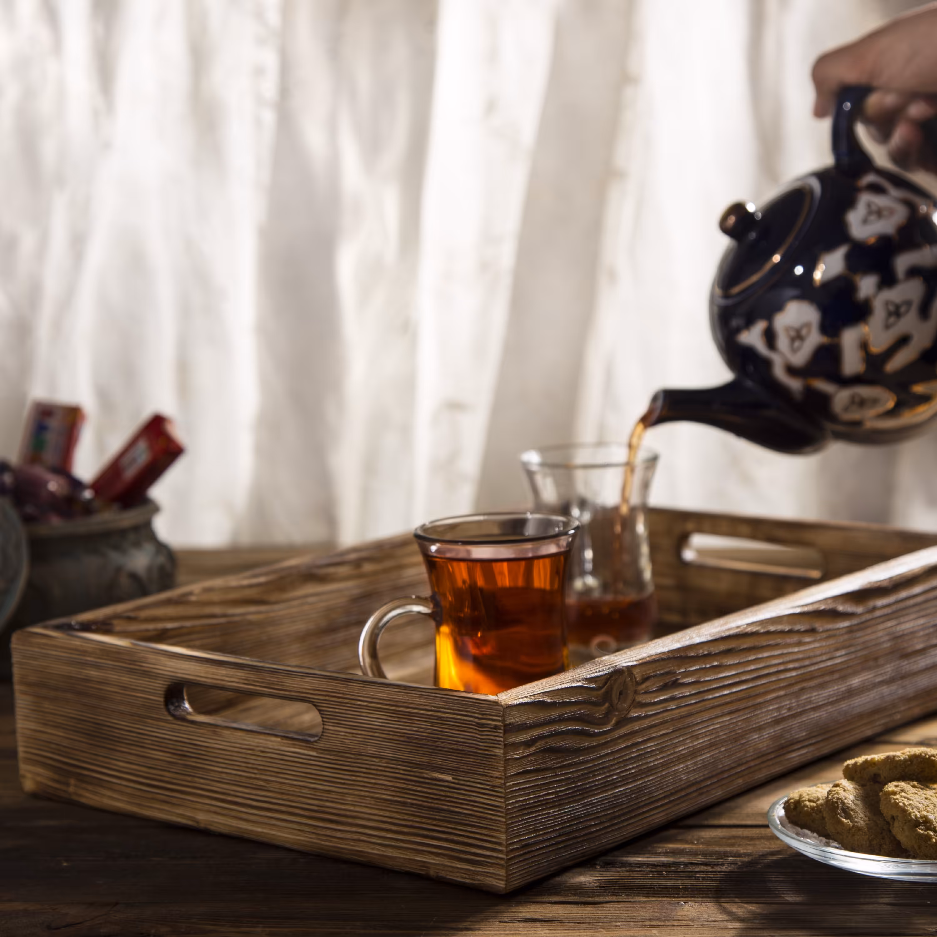 سینی مستطیل چوب روس