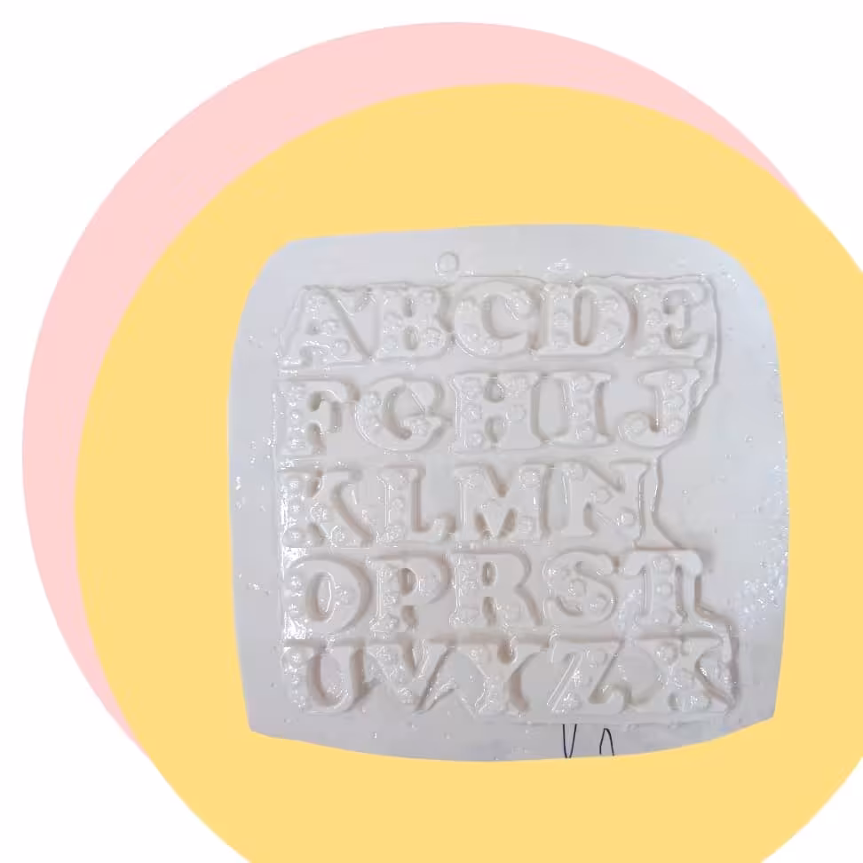 قالب طلقی شفاف حروف 