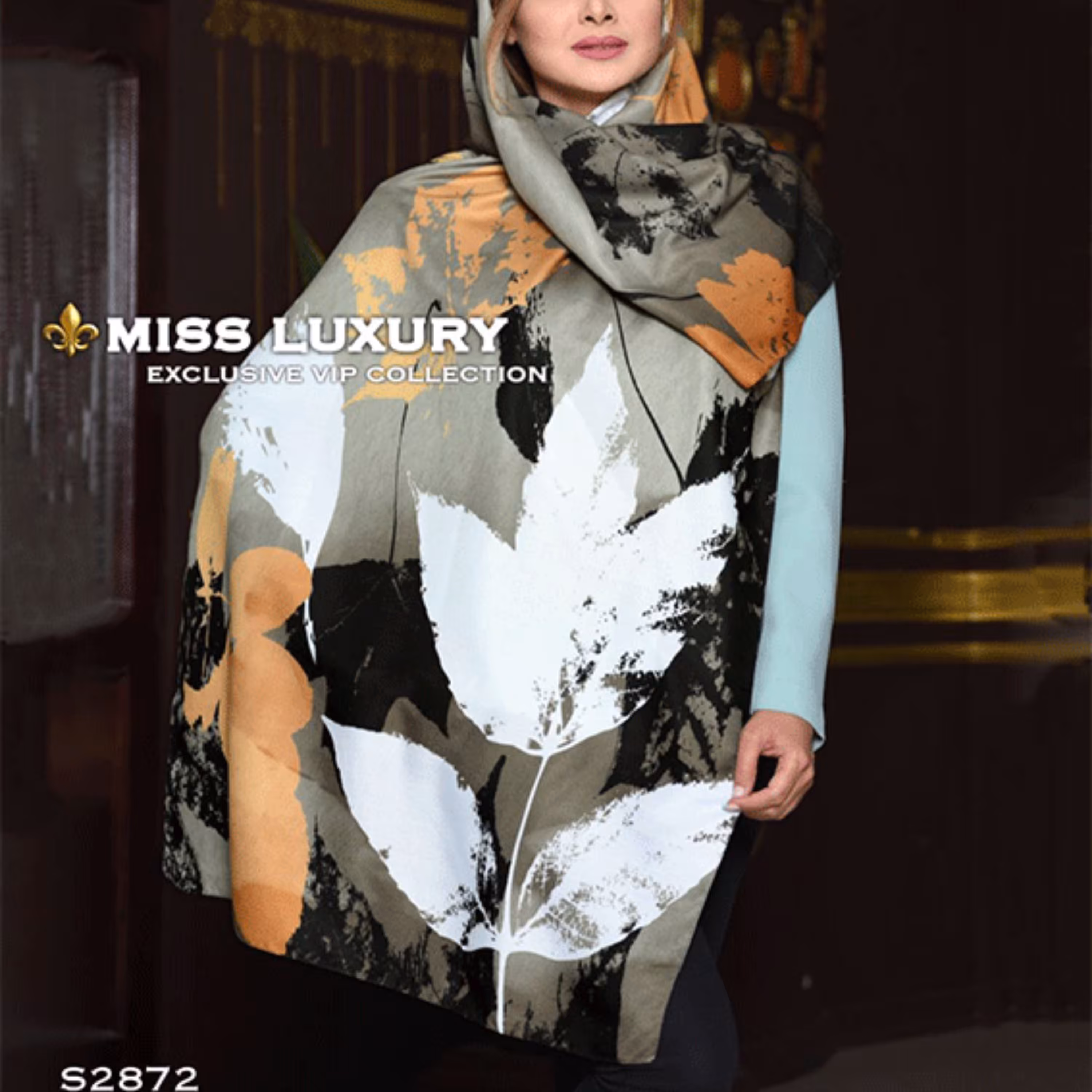 شال توییل نانو نخ کجراه اعلا S2872