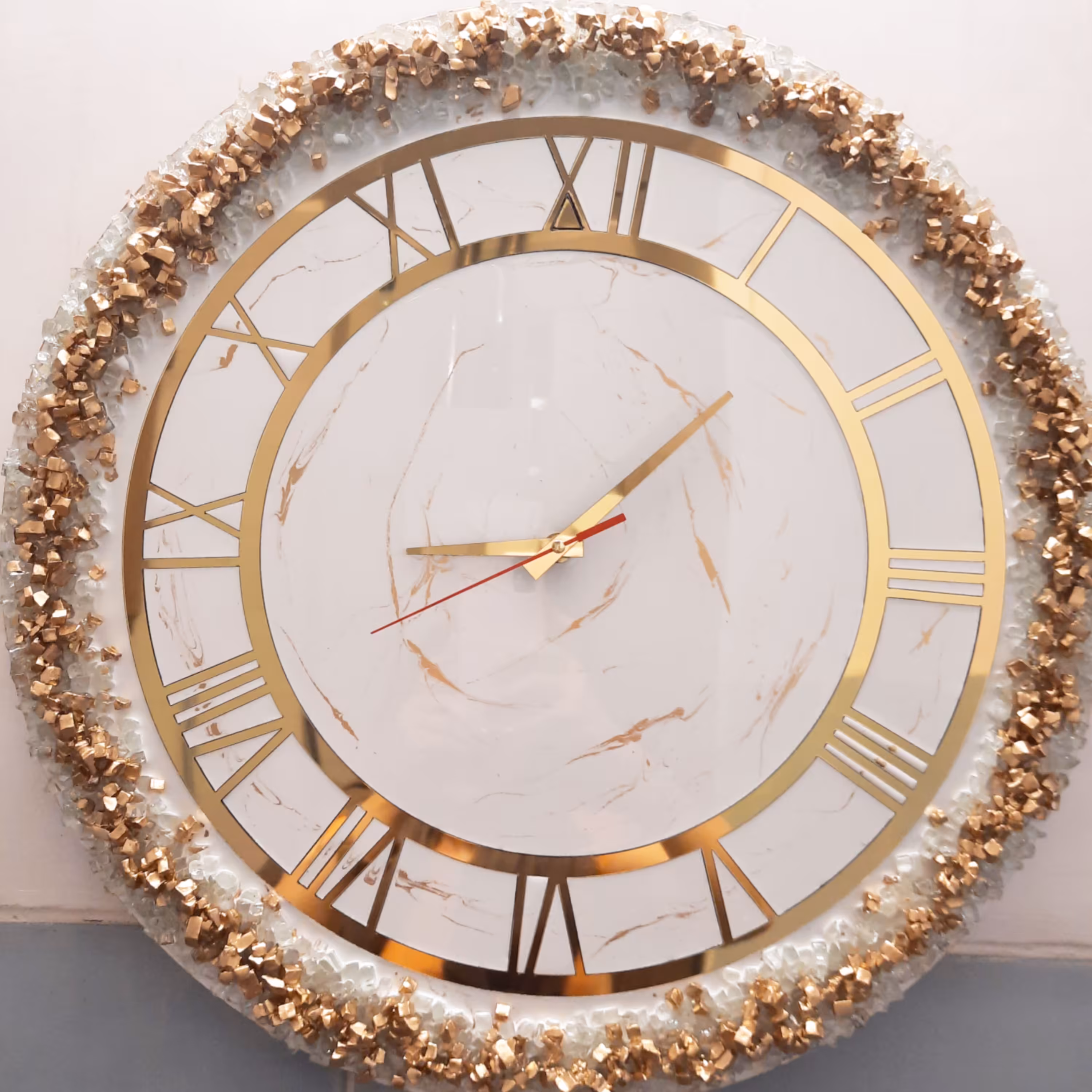 ساعت رزین و کریستال عروس