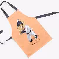 پیشبند تدی مخمل چاپ دیجیتال قابل شستشو و رنگ ثابت دارای آستر ضدآب کد12
