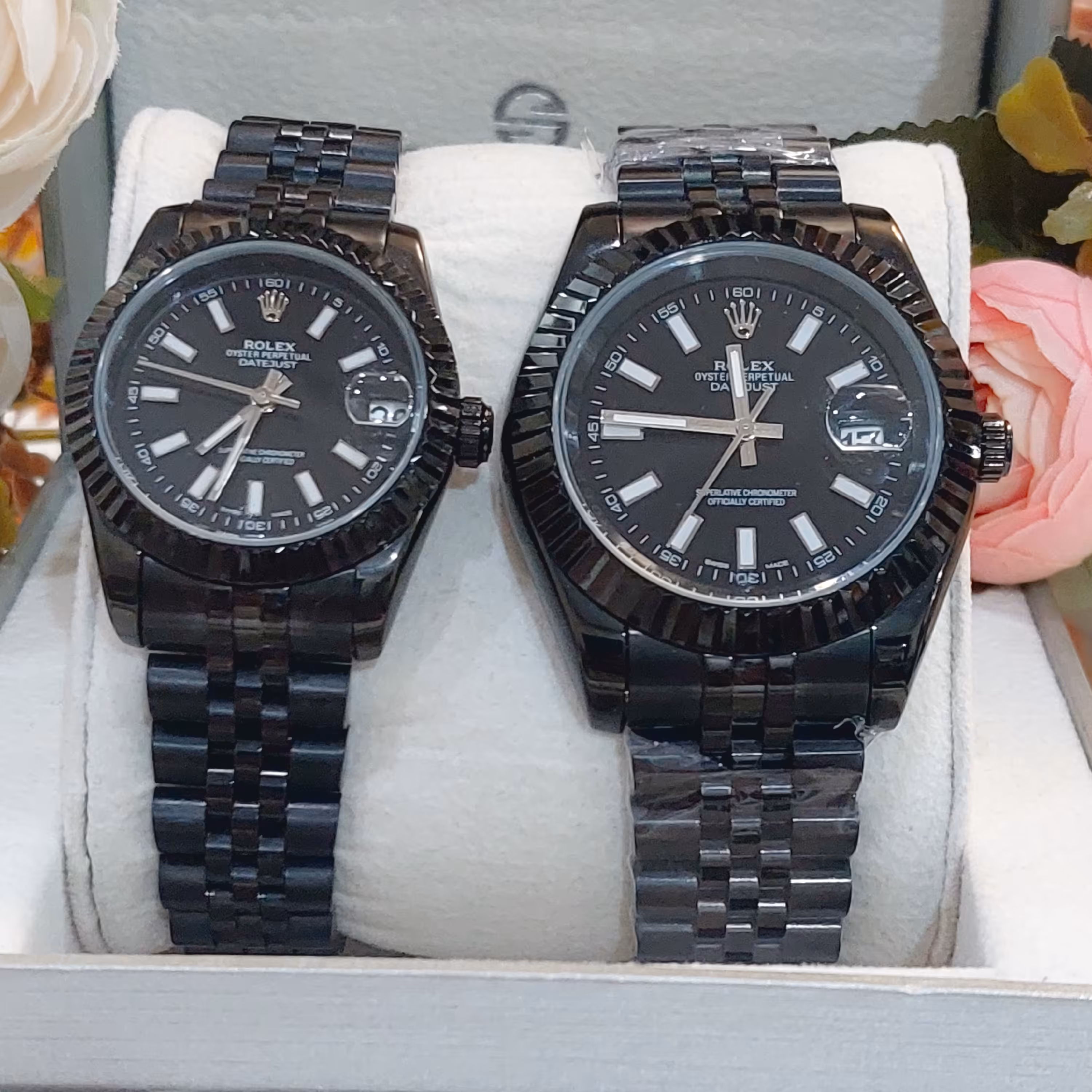 ساعت مچی ست زنانه و مردانه رولکس موتورژاپن اصل مشکی شیک