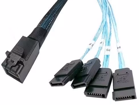 کابل تبدیل Mini SAS HD به SATA طول 85 سانتیمتر