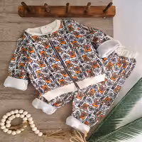 ست سویشرت شلوار خرسی دخترانه و پسرانه سایز 40 تا 55 جنس غواصی 