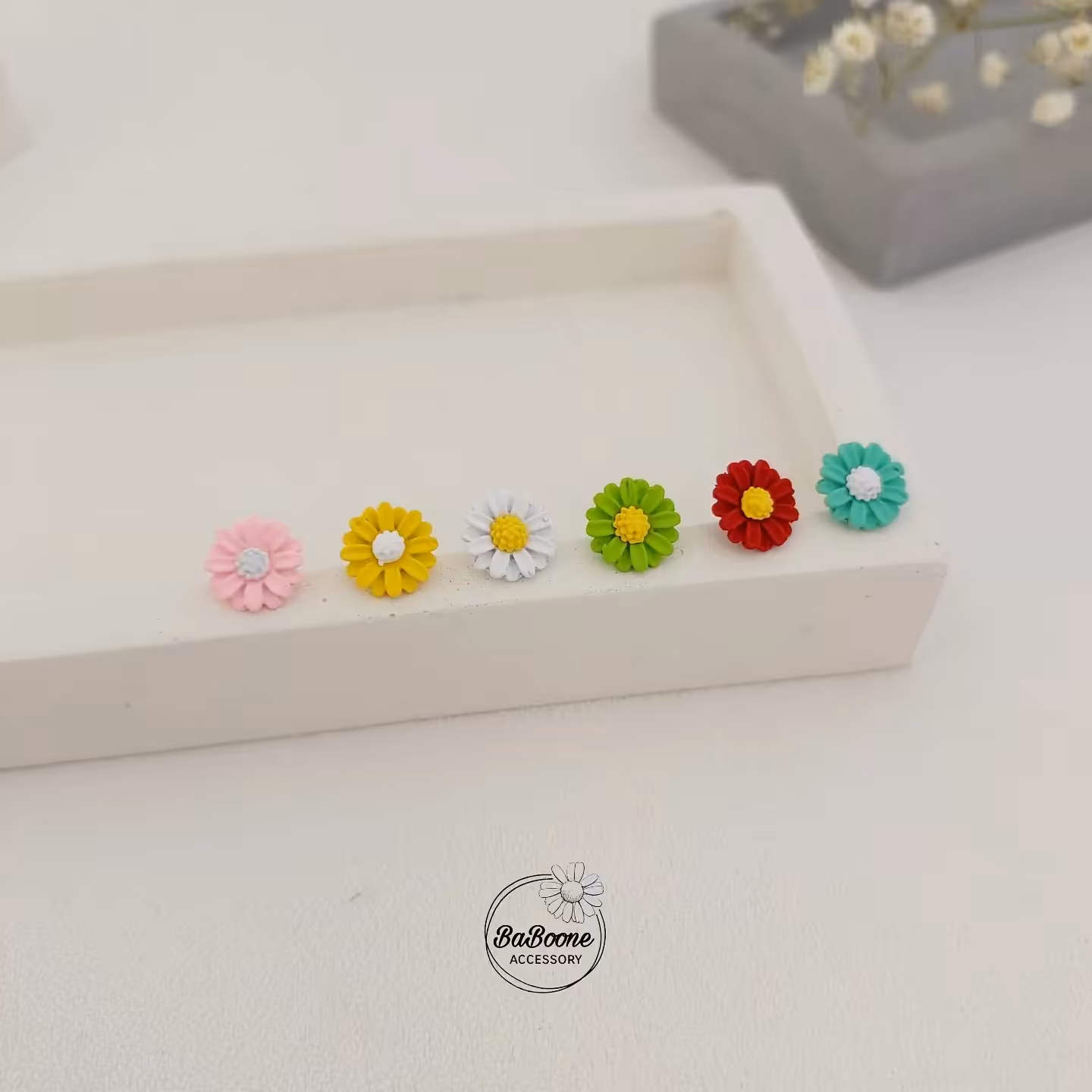 پک گوشواره رنکین کمان بابونه